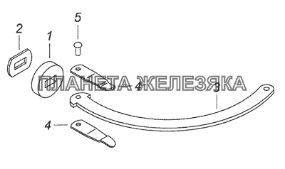 5320-6106083 Ограничитель двери КамАЗ-6522 (Euro-2, 3)